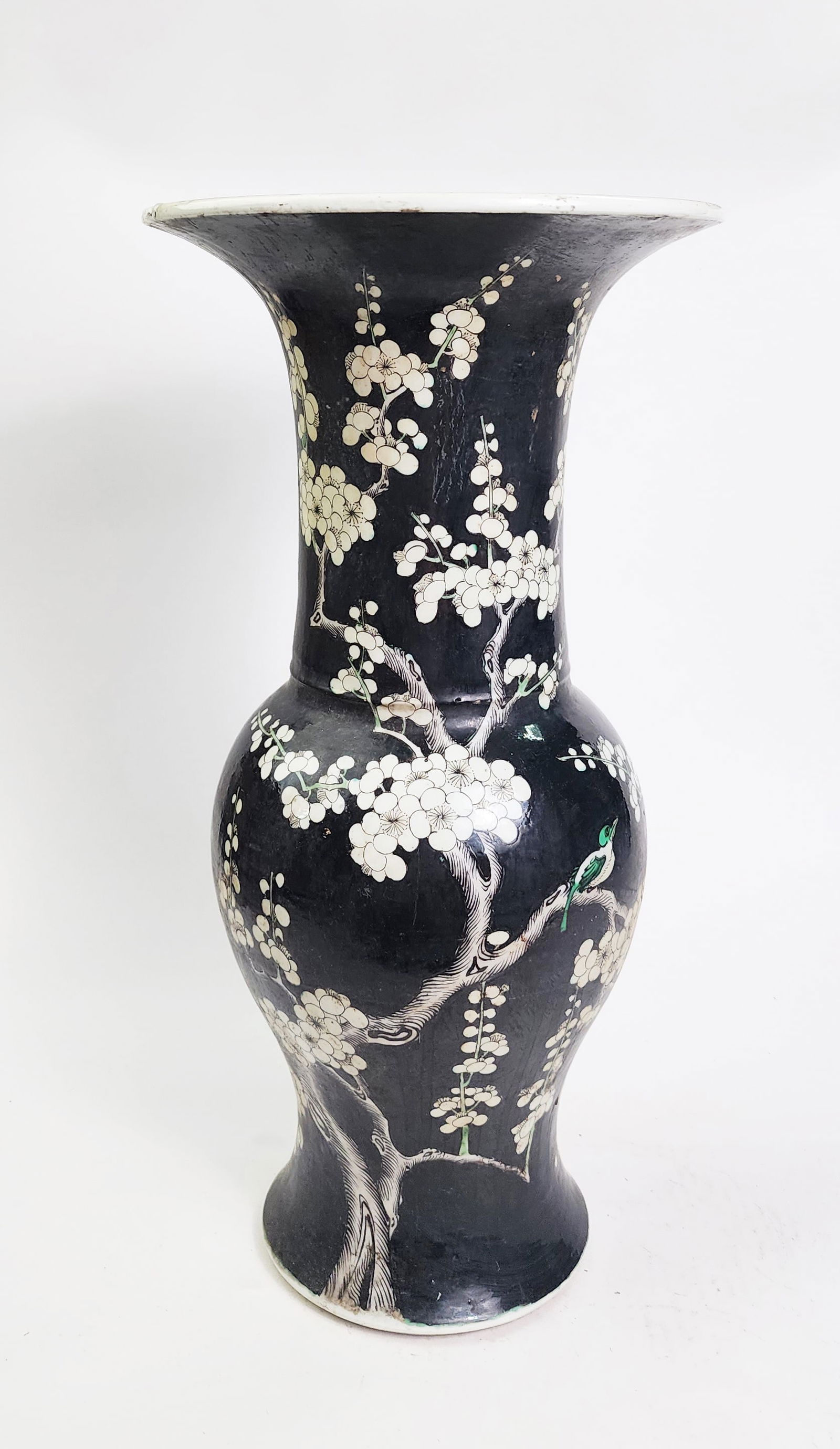 Antique Chinese Famille Noir Vase (1 of 8)
