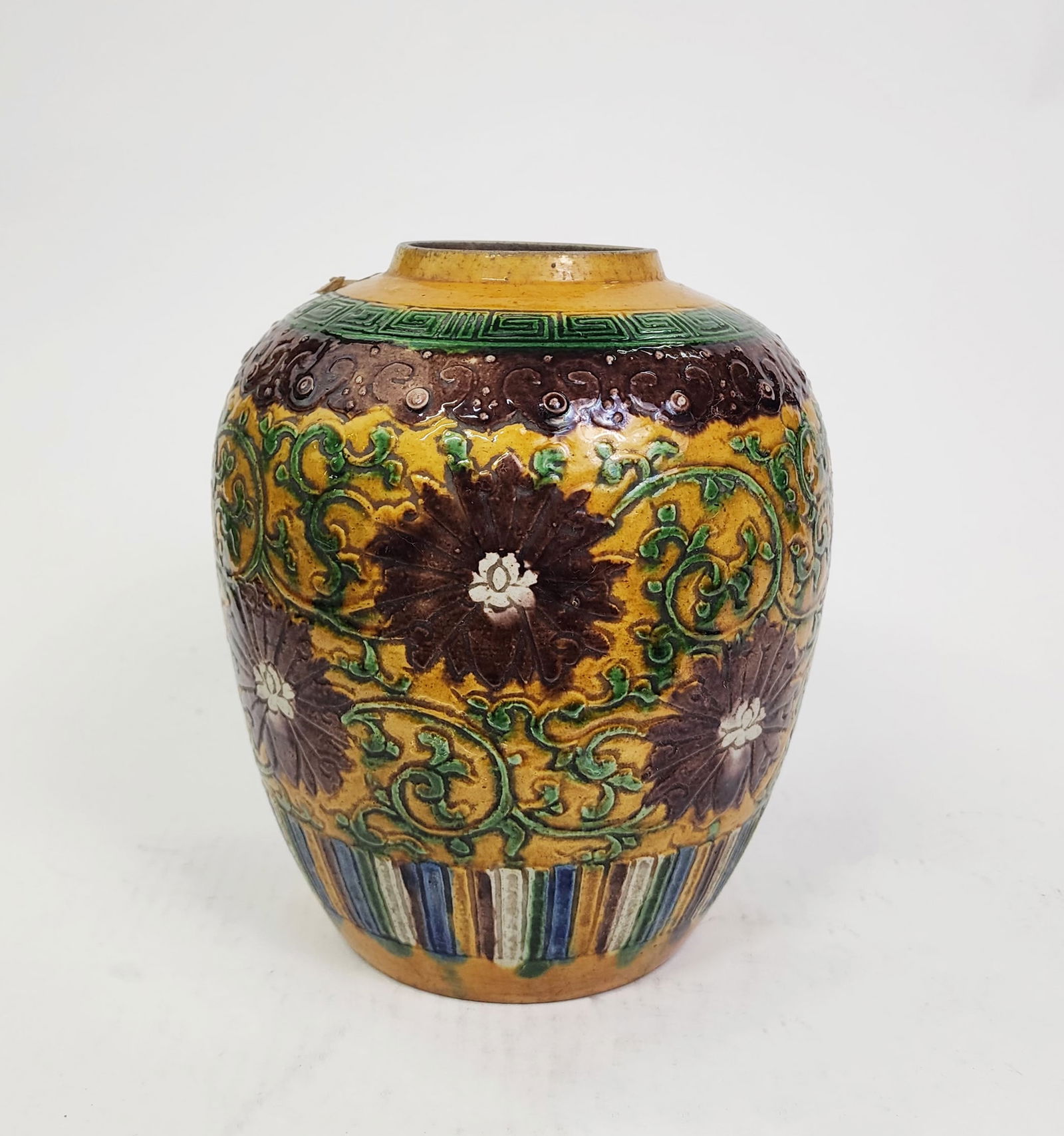 Antique Chinese Sancai Glazed Porcelain Jar (1 of 6)