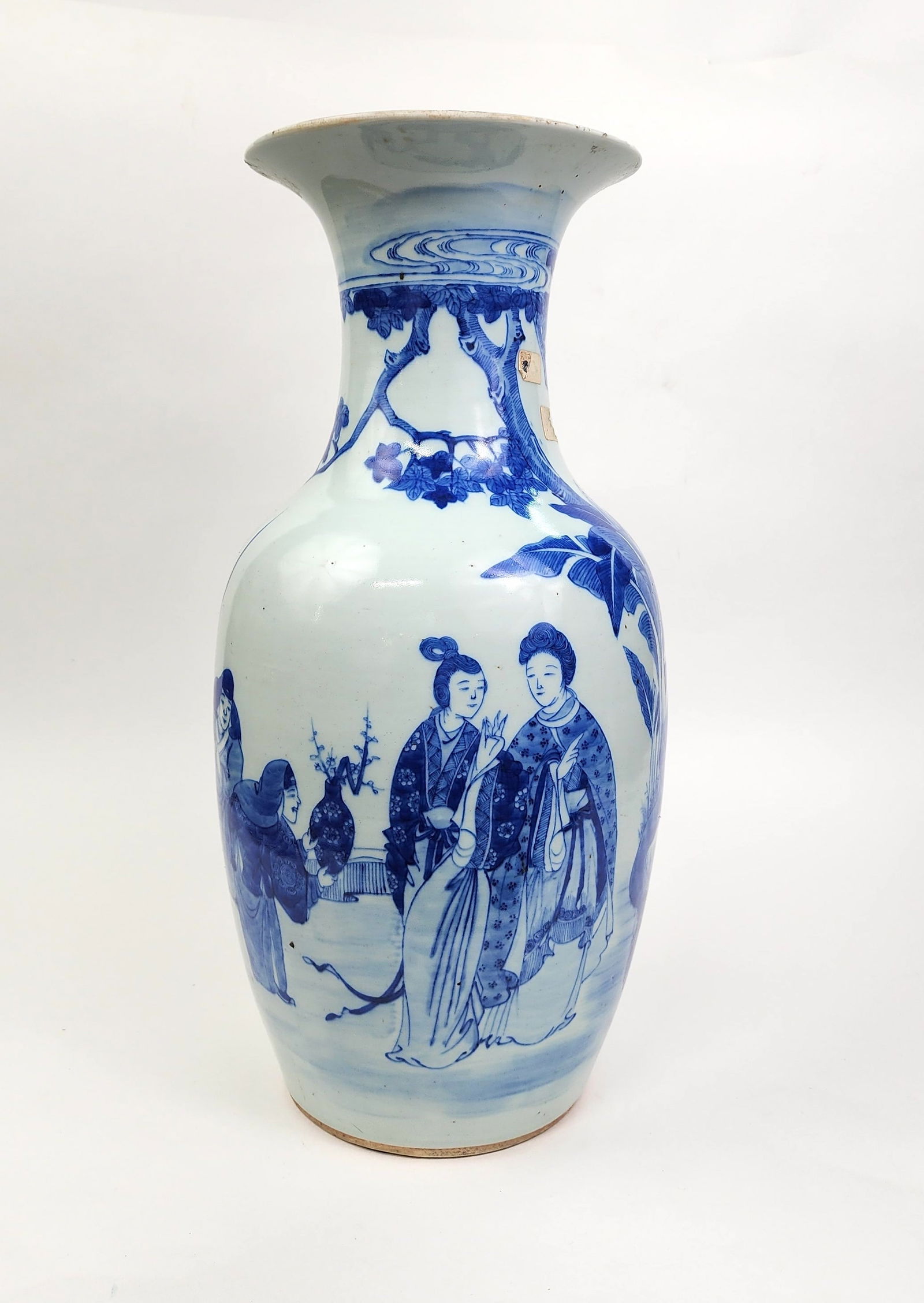 Antique Chinese Blue & White Porcelain Large Vase (1 of 8)
