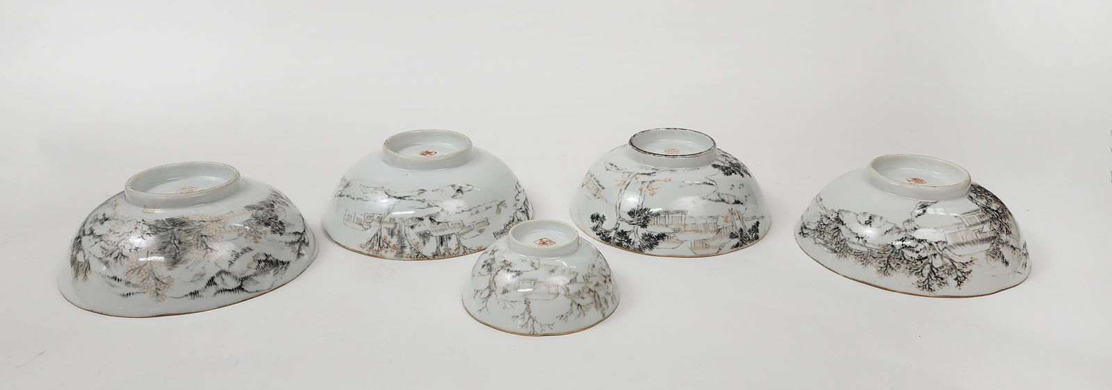 Lot of 5 Antique Chinese Qianjiang Porcelain Bowls (1 of 20)
