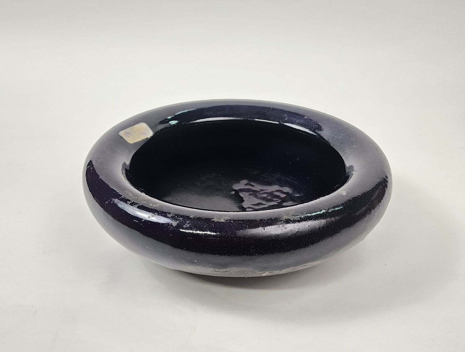 Antique Chinese Purple Glazed Porcelain Brush Wash Bowl (1 of 9)