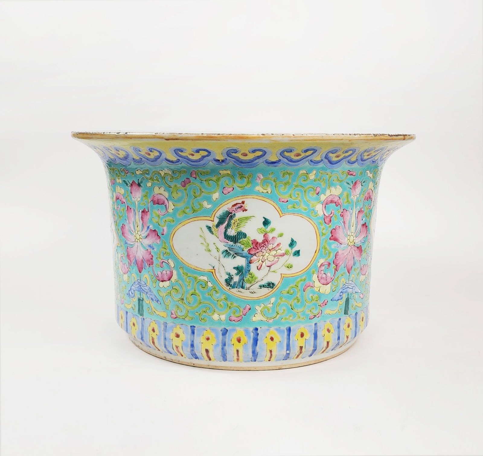 Antique Chinese Famille Noir Porcelain Large Planter (1 of 14)