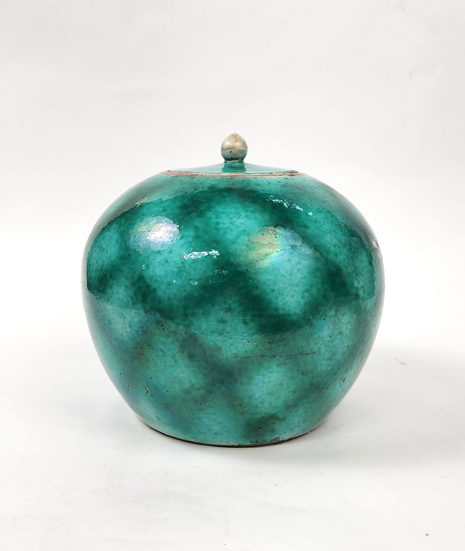 Antique Chinese Green Glazed Porcelain Jar (1 of 8)