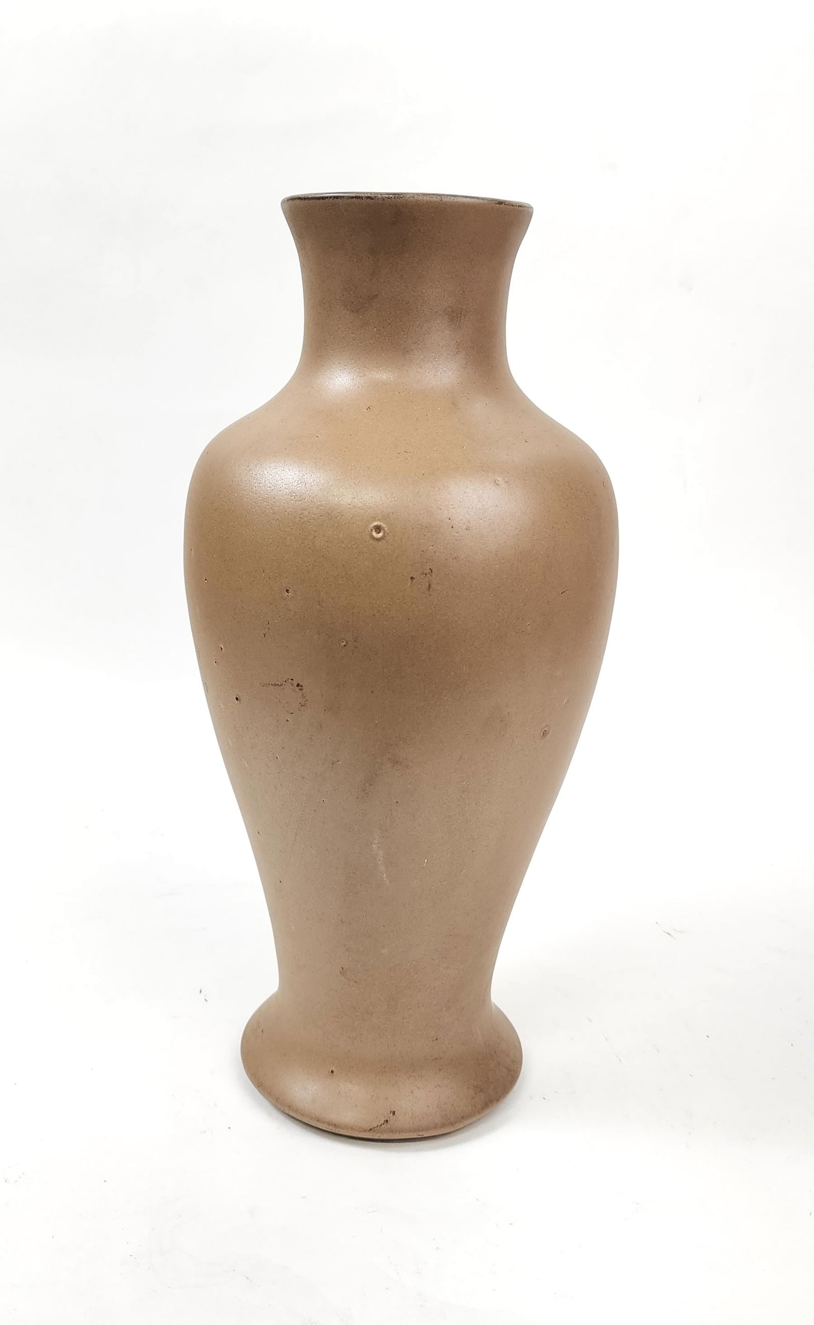 Antique Chinese Light Brown Glazed Pottery Vase (1 of 6)