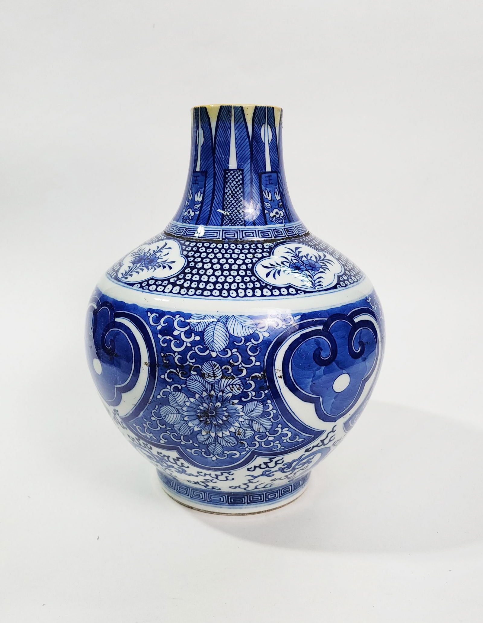 Antique Chinese Blue & White Kangxi Marked Vase (1 of 6)