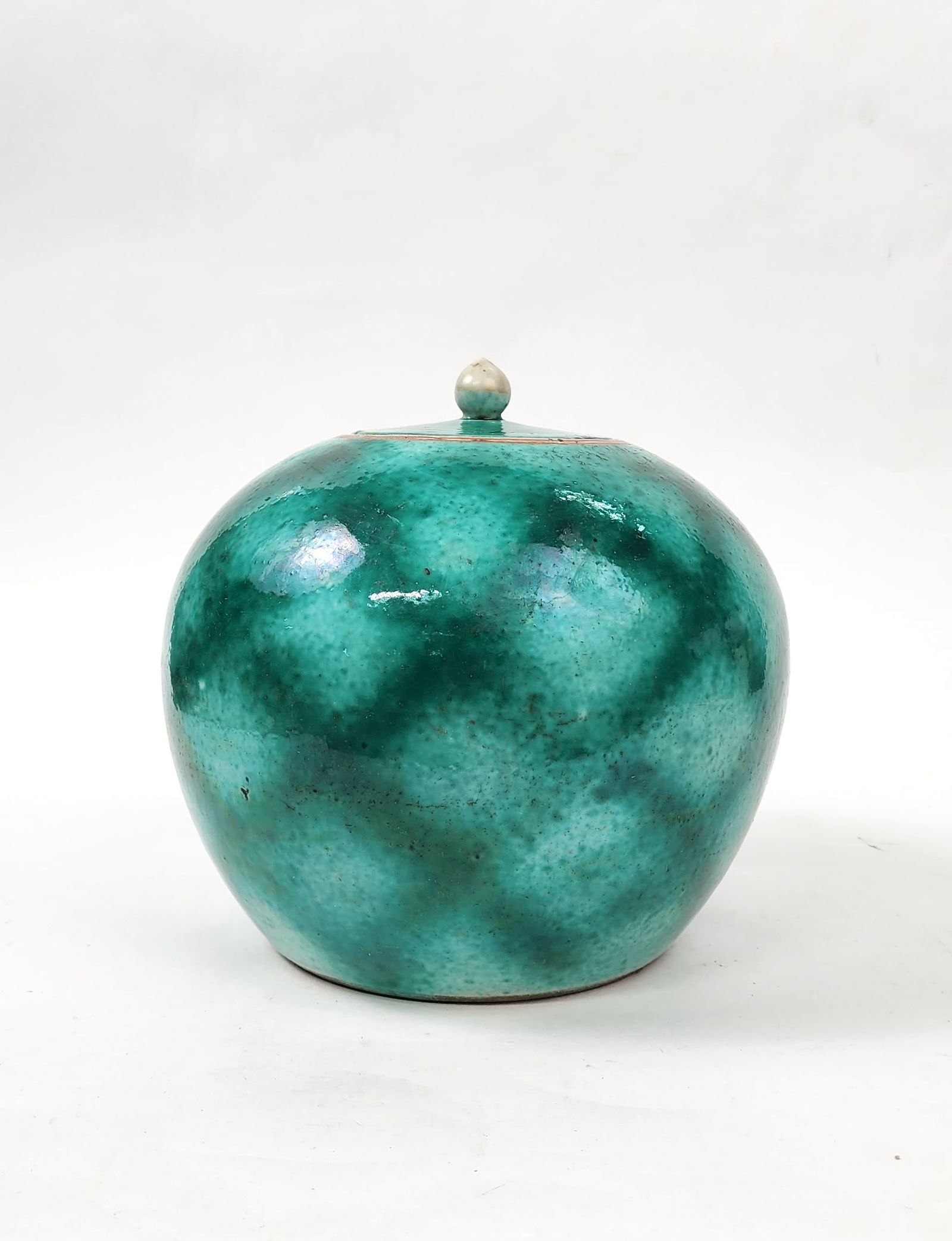 Antique Chinese Green Glazed Porcelain Jar (1 of 8)