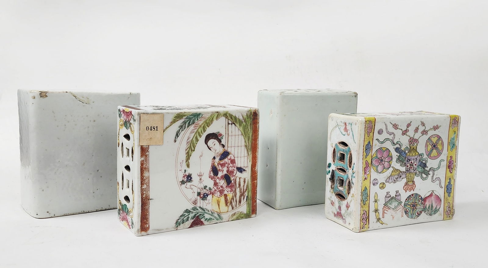 Lot of 4 Antique Chinese Porcelain Stands (1 of 13)