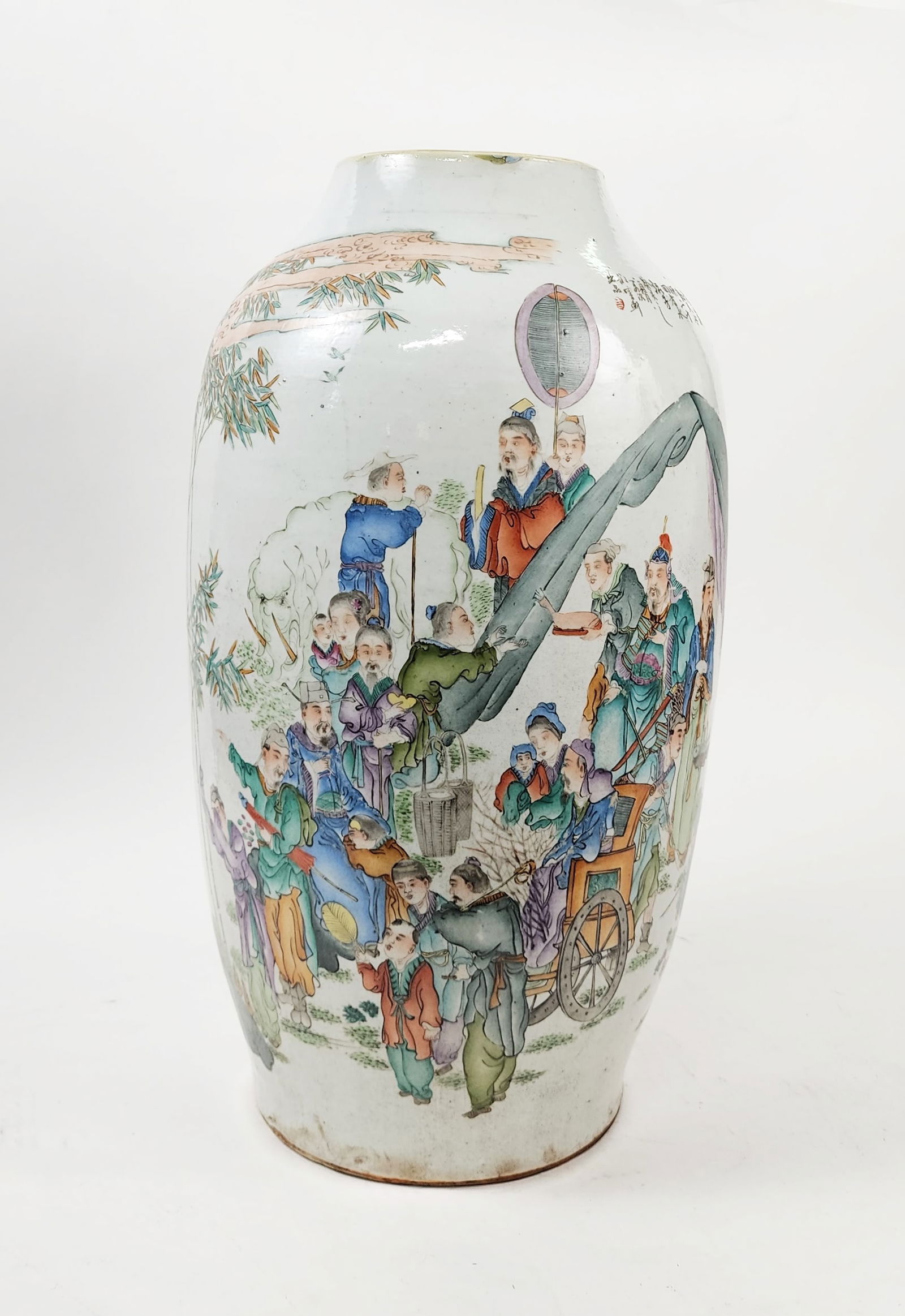 Antique Chinese ROC Qianjiang Artist Signed & Dated Porcelain Vase (1 of 15)