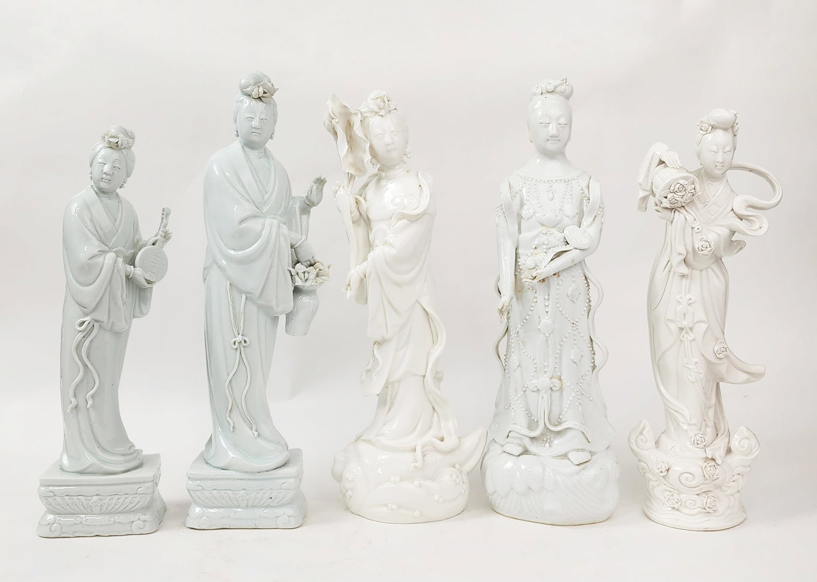 Group of 5 Chinese Blanc de Chine Dehua Porcelain Figures (1 of 13)
