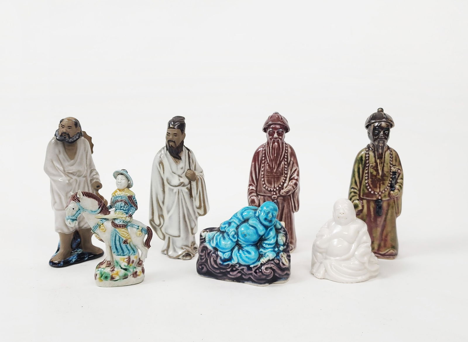 Group of 7 Chinese Export Porcelain & Ceramic Figures (1 of 9)