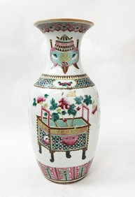 Antique Chinese Famille Rose Porcelain Large Vase