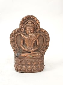 Antique Tibetan Bronze Buddhist Yab-Yum Tantric Statue