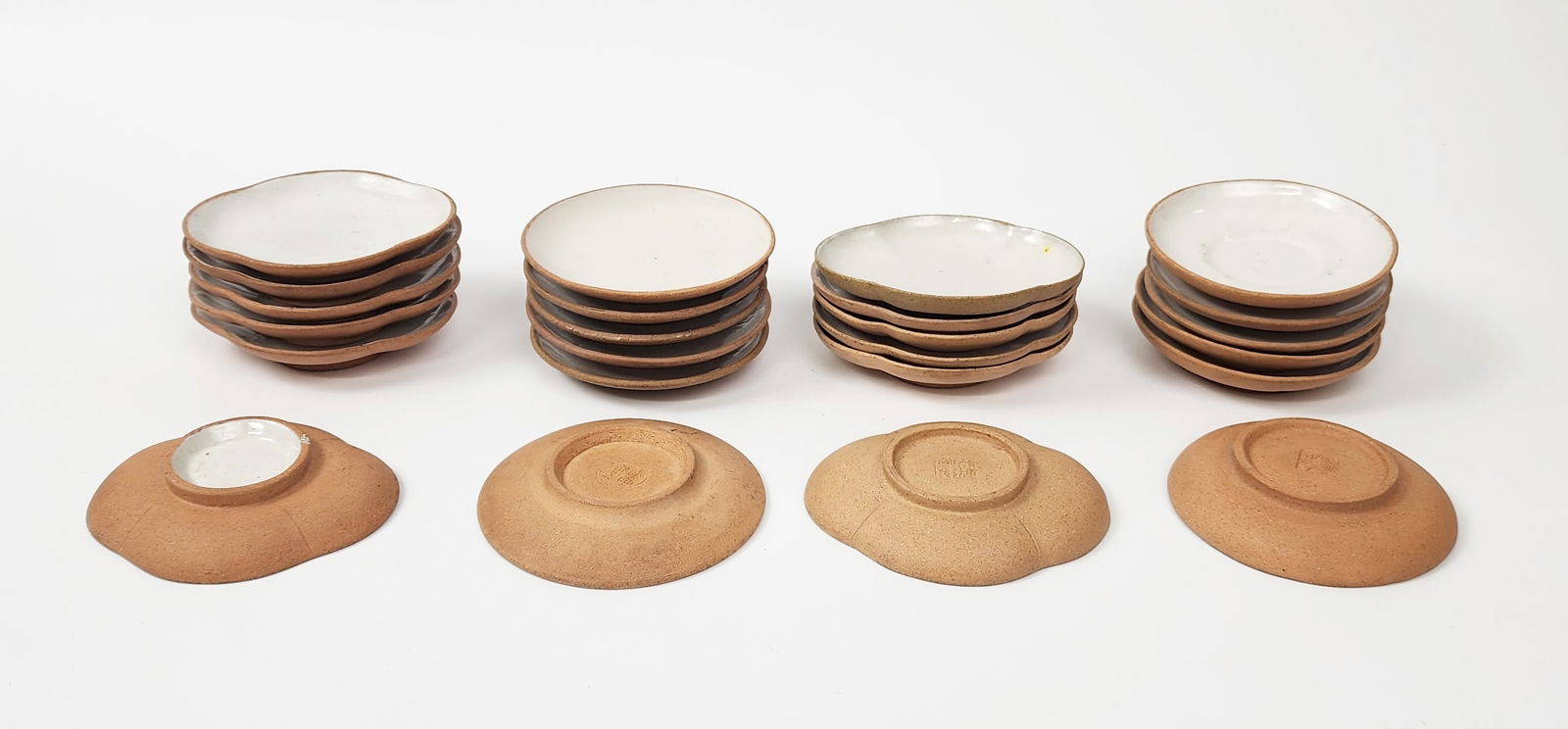 Lot of 24 Antique Chinese Tiehuaxuan & Jinji Marked Yixing Clay Small Dishes (1 of 13)