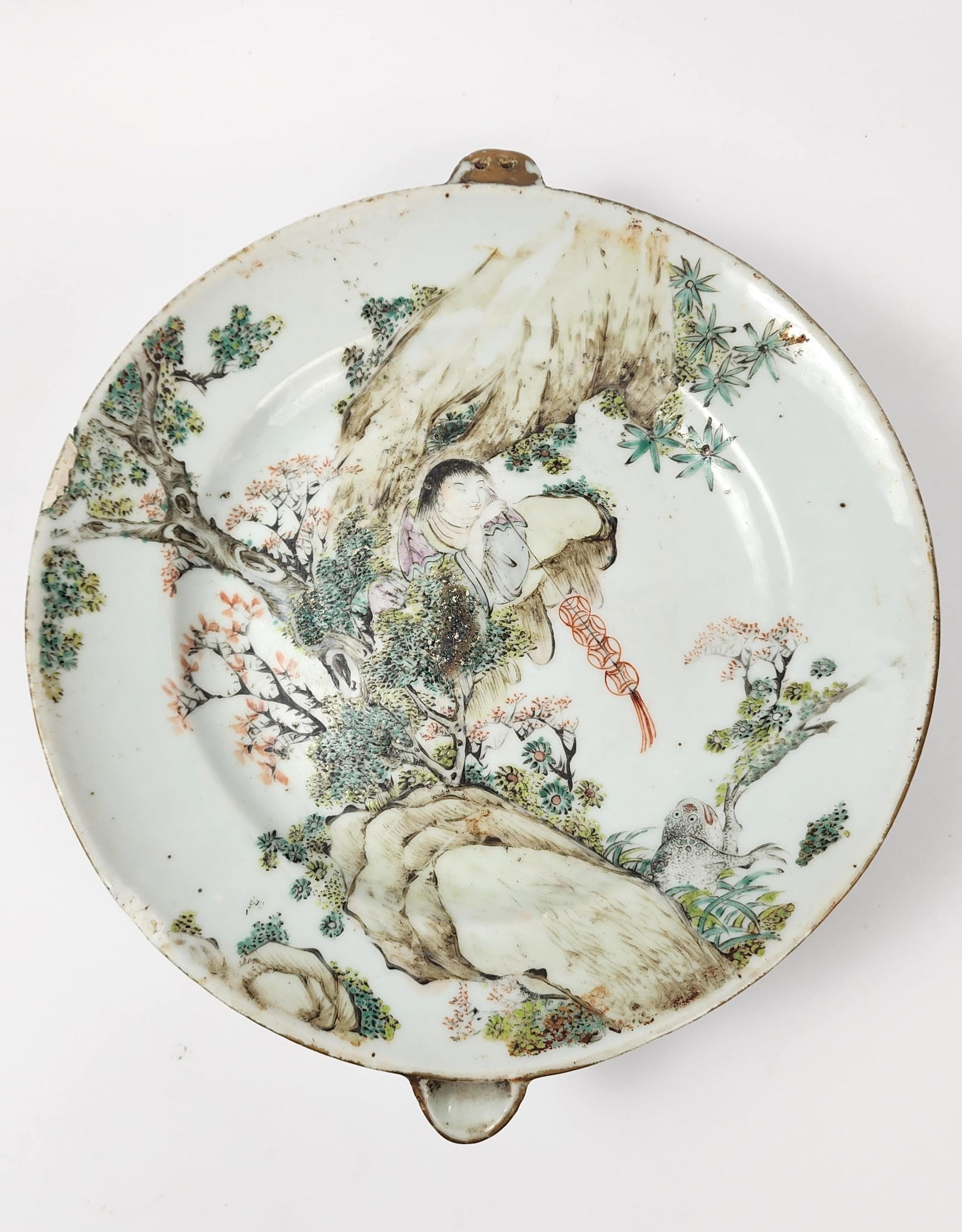 Antique Chinese Qianjiang Cai Porcelain Warming Plate (1 of 20)