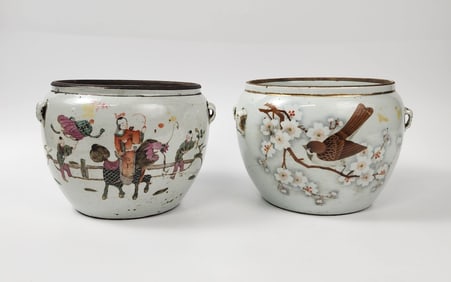 Lot of 2 Antique Chinese Famille Rose Porcelain Bowls