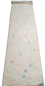 Japanese Export Floral Hand Painted Silk Wall Paper Panels