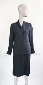 Calvin Klein Collection Black Wool Skirt Suit, F/W 2000