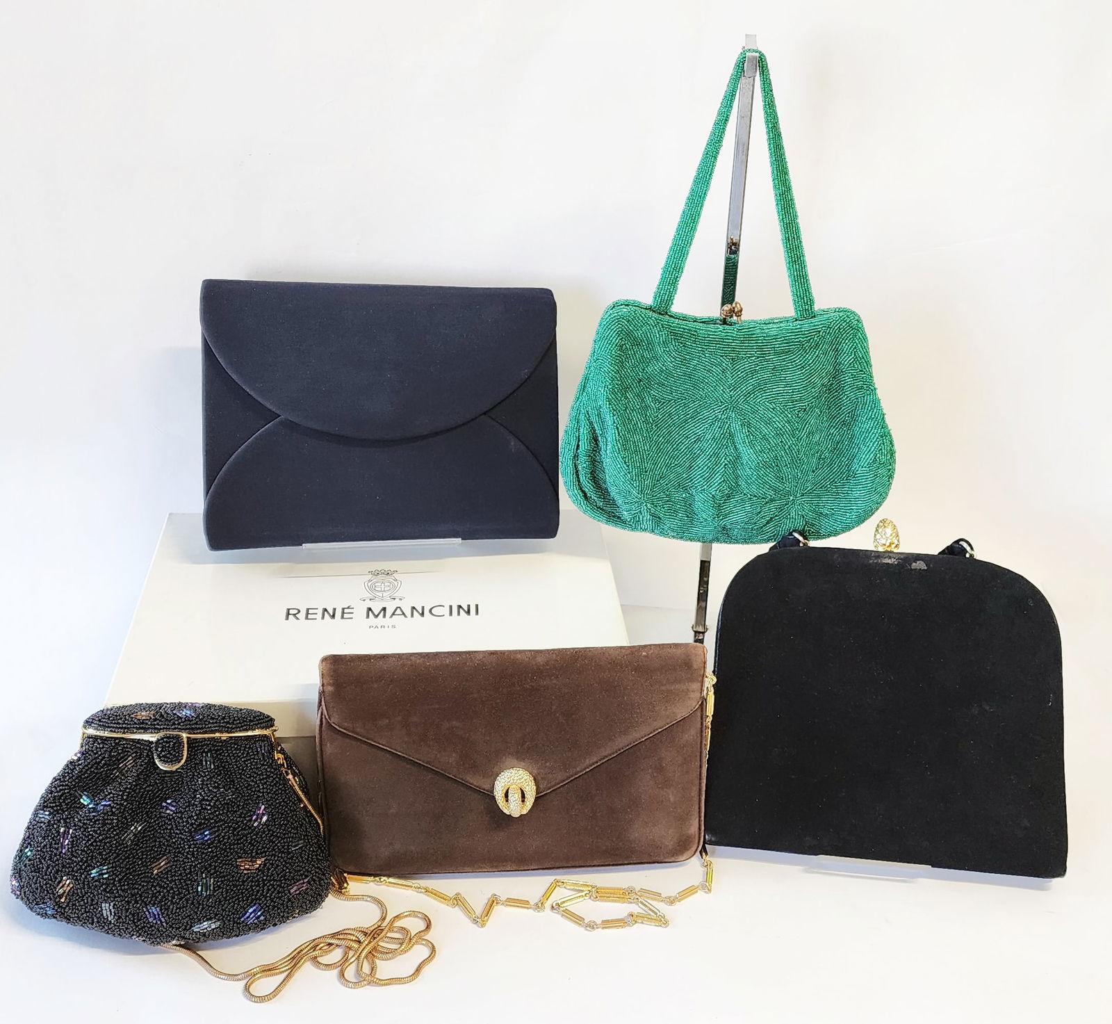 Lot of 5 Vintage Designer Handbags, ca. 1950s-90s (1 of 20)