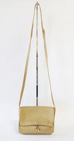 Donna Karan New York Collection Gold Tone Woven Evening Bag