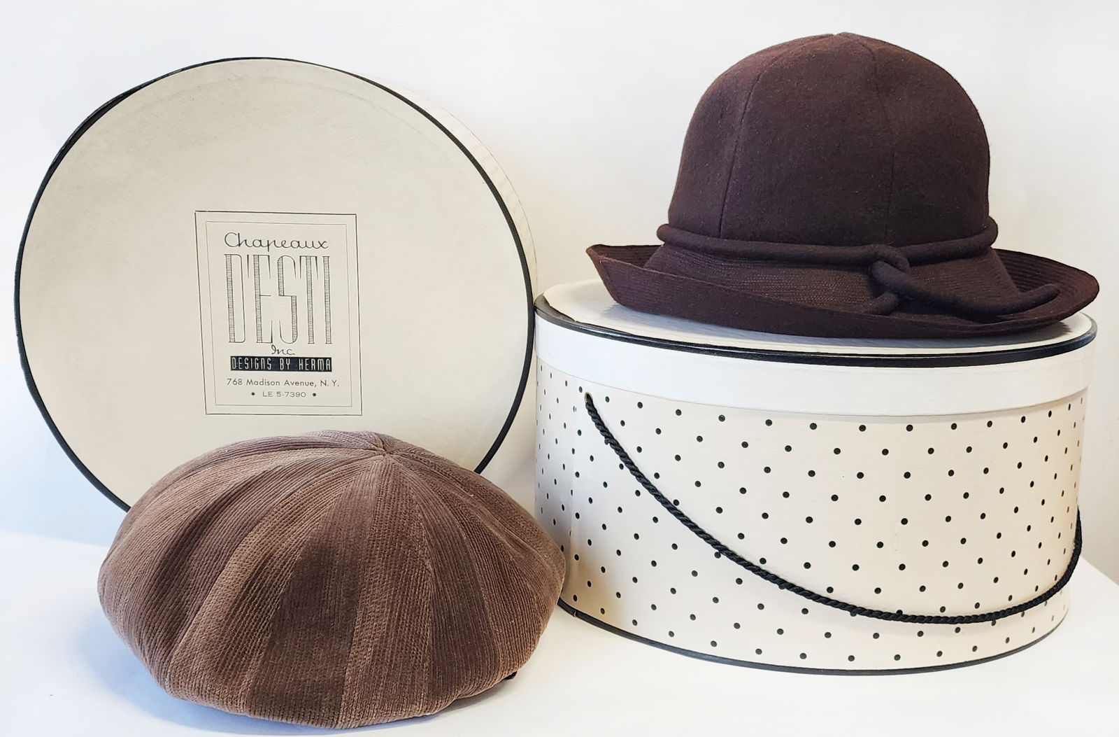 Lot of 2 Chapeaux DEsti by Herma Custom Made Hats (1 of 13)