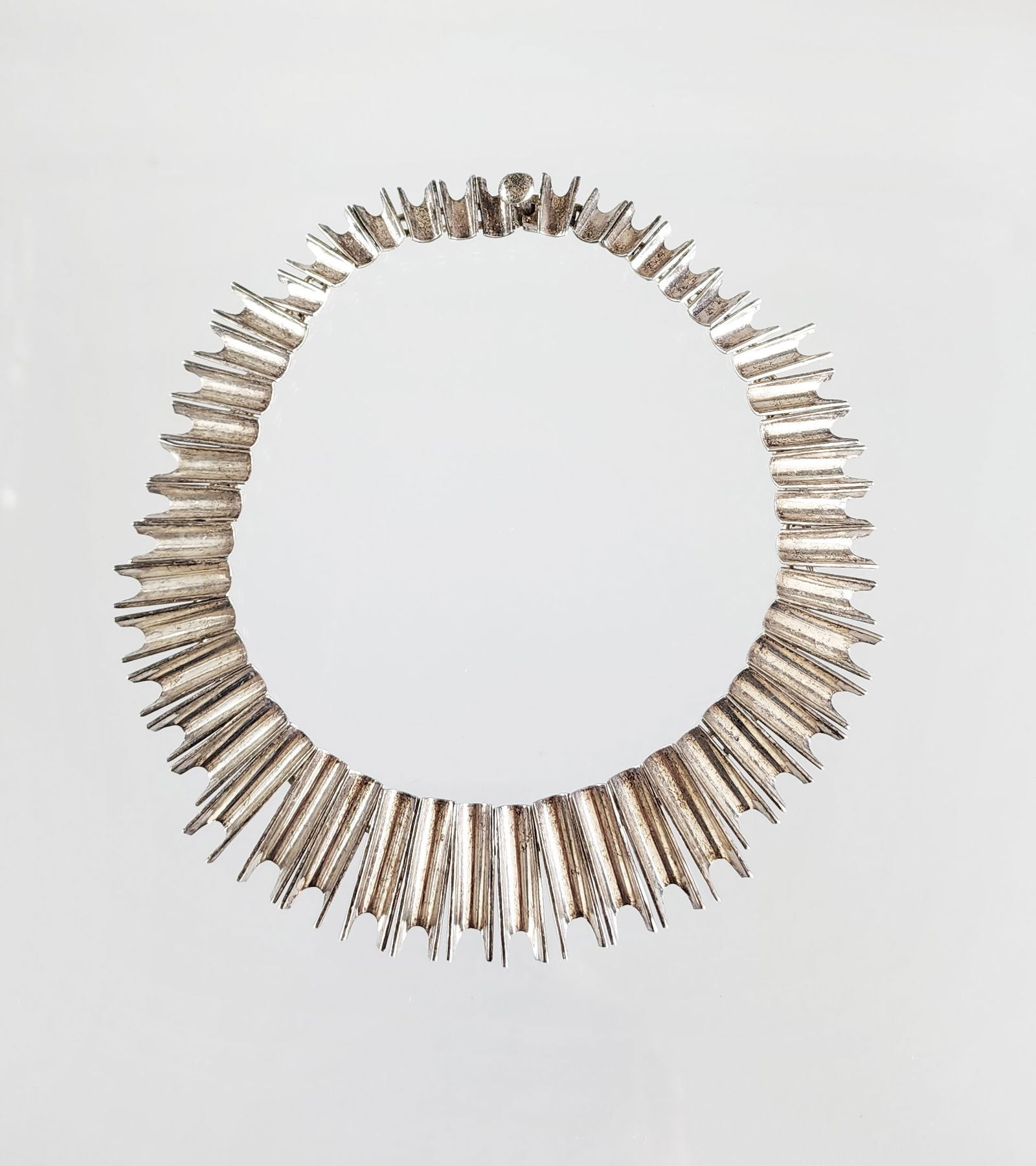 Estate Vintage Sterling Silver Mexican Modernist Necklace (1 of 6)