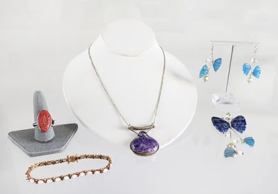 Group of Estate Contemporary Designer Sterling Silver Jewelry