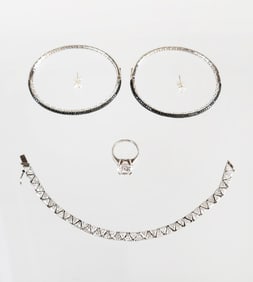 Group of Estate Sterling Silver Contemporary Jewelry