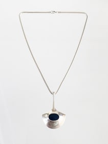 Estate Vintage Bjorn Sigurd Ostern for David Andersen Norway Enameled Sterling Silver Modernist