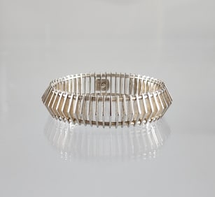 Estate Vintage Bent Knudsen Denmark Modernist Sterling Silver Bracelet