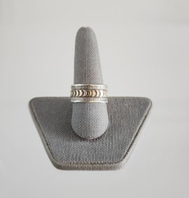 Estate Vintage James Pioche Navajo 14k Gold & Sterling Silver Ring