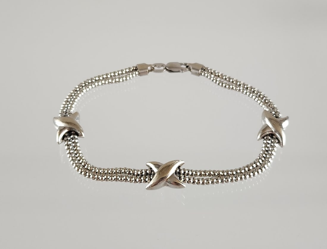 Estate Vintage Italian 14K White Gold Chain Bracelet (1 of 7)