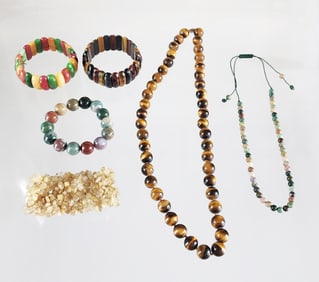 Group of Estate Vintage Multi Gemstone Jewelry