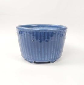 Antique Chinese Powder Blue Glazed Tripod Footed Planter