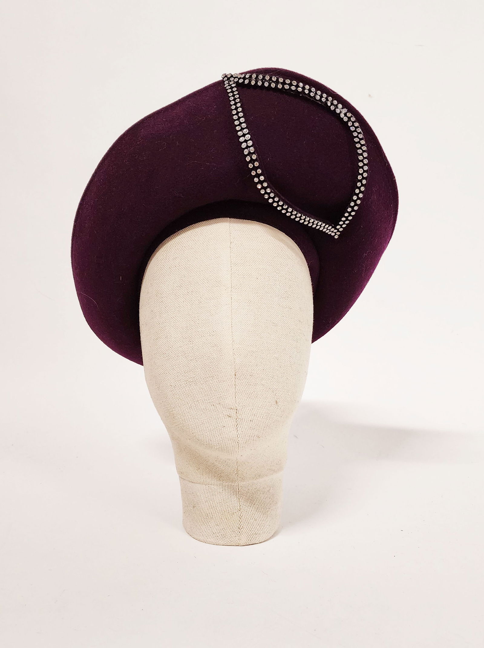 Bellini New York Purple Wool Felt Hat, ca. 1980s (1 of 7)
