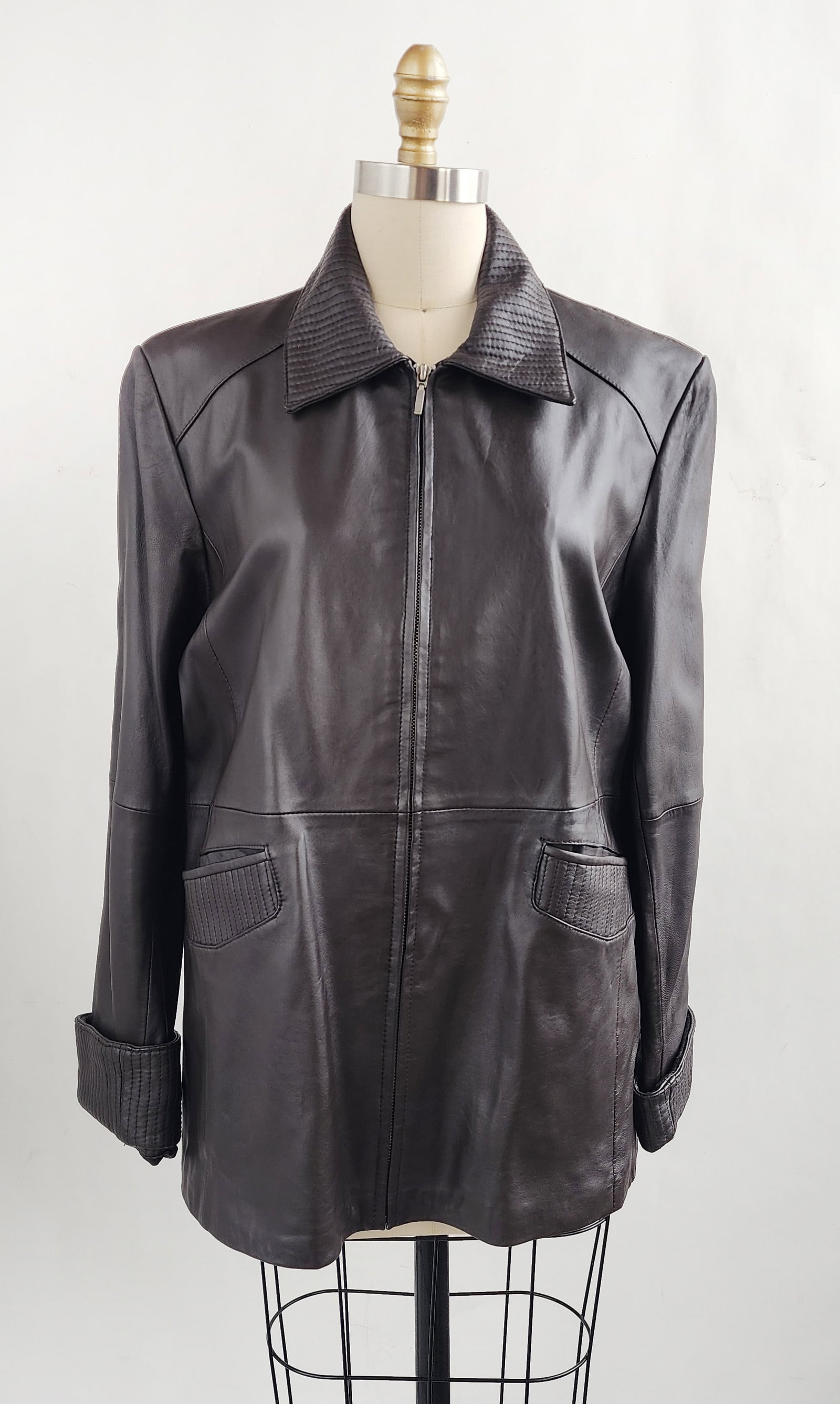 New Excelled Collection Brown Genuine Leather Jacket Sz XL (1 of 6)