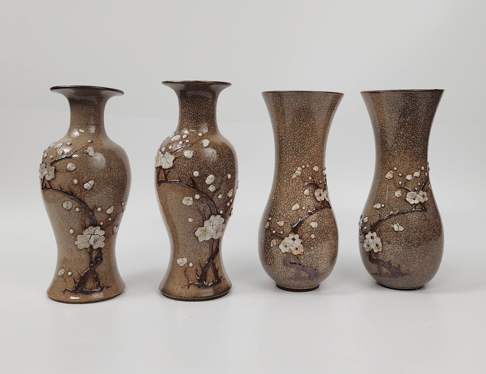 Two Pairs of Antique Chinese Crackle Glazed Nanking Vases (1 of 5)