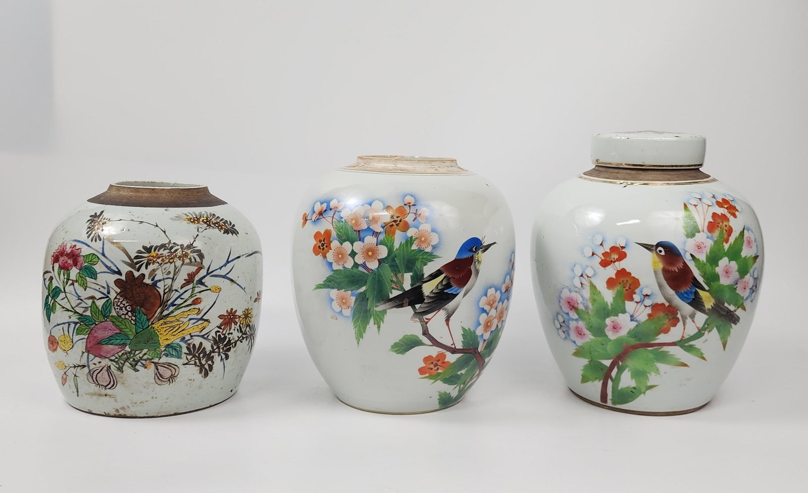 Lot of 3 Antique Chinese ROC Porcelain Jars (1 of 13)