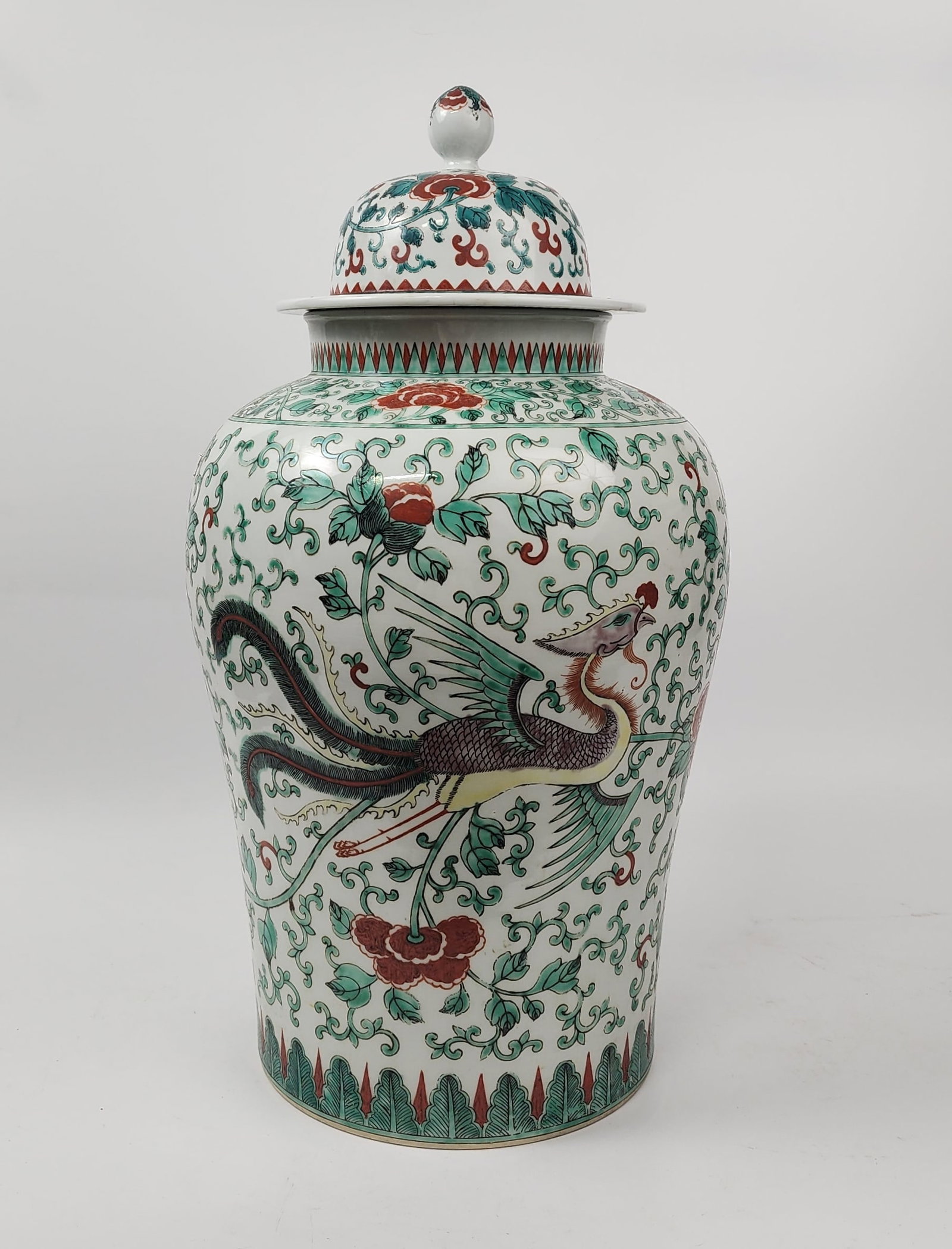Chinese Ming Style Wucai Porcelain Large Temple Jar (1 of 8)
