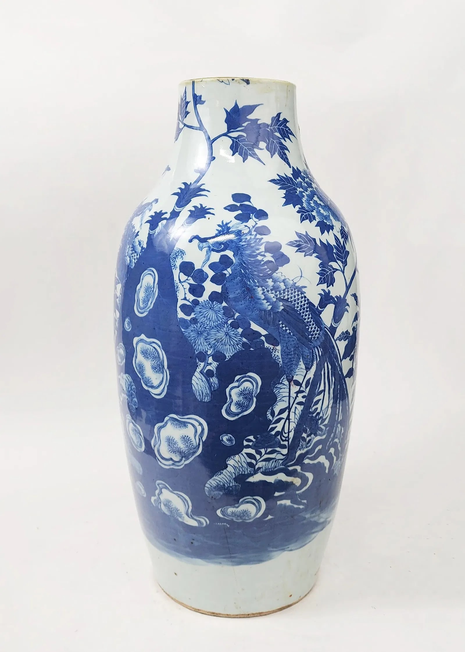 Antique Chinese Blue & White Porcelain Large Vase (1 of 9)