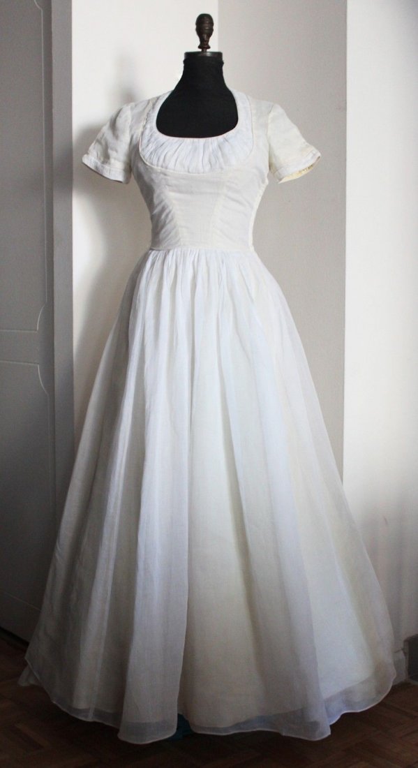 Bergdorf Goodman Custom Made White Couture Gown, 1949 (1 of 7)