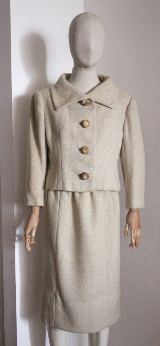 Attr. Balenciaga Wool Tweed Suit, c. 1959 (1 of 4)