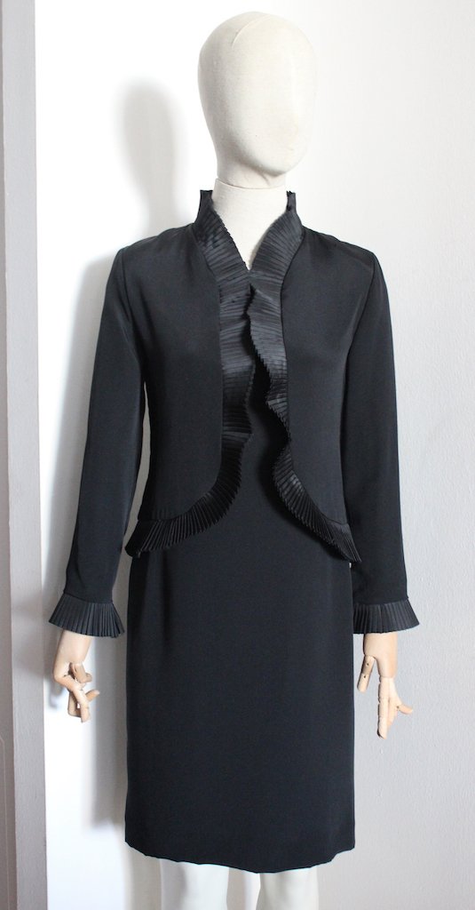 Christian Dior by Gianfranco Ferre Black Silk Dress 90s (1 of 3)