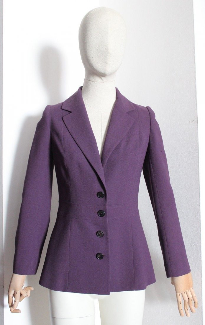 John Galliano Purple Wool Crepe Jacket, c.2001 (1 of 5)