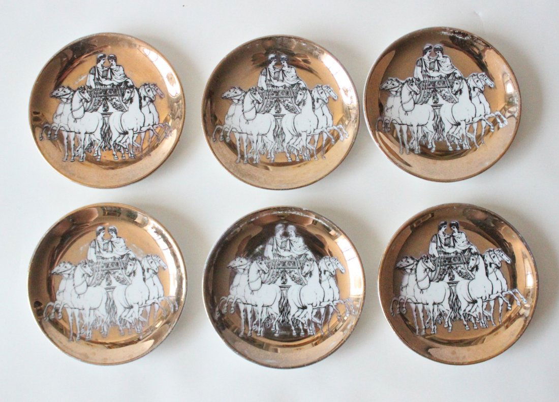 Piero Fornasetti for Saks Fifth Avenue Coasters,c.1950' (1 of 2)