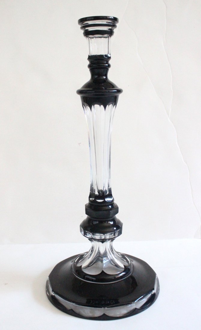 Ralph Lauren Home Black & Clear Crystal Candlestick (1 of 2)