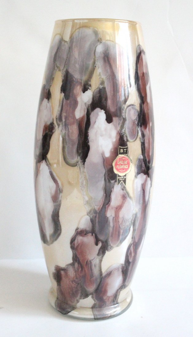 B.T. Florence Opaline Italian Hand Made Large Vase (1 of 3)