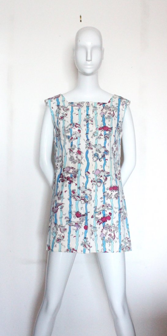 Emilio Pucci Printed White Cotton Mini Dress, 1960's (1 of 4)