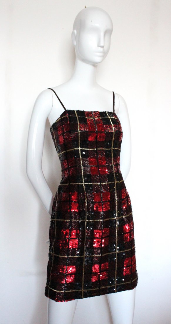 Bill Blass Lesage Embroidered Mini Dress, c.1980's (1 of 4)