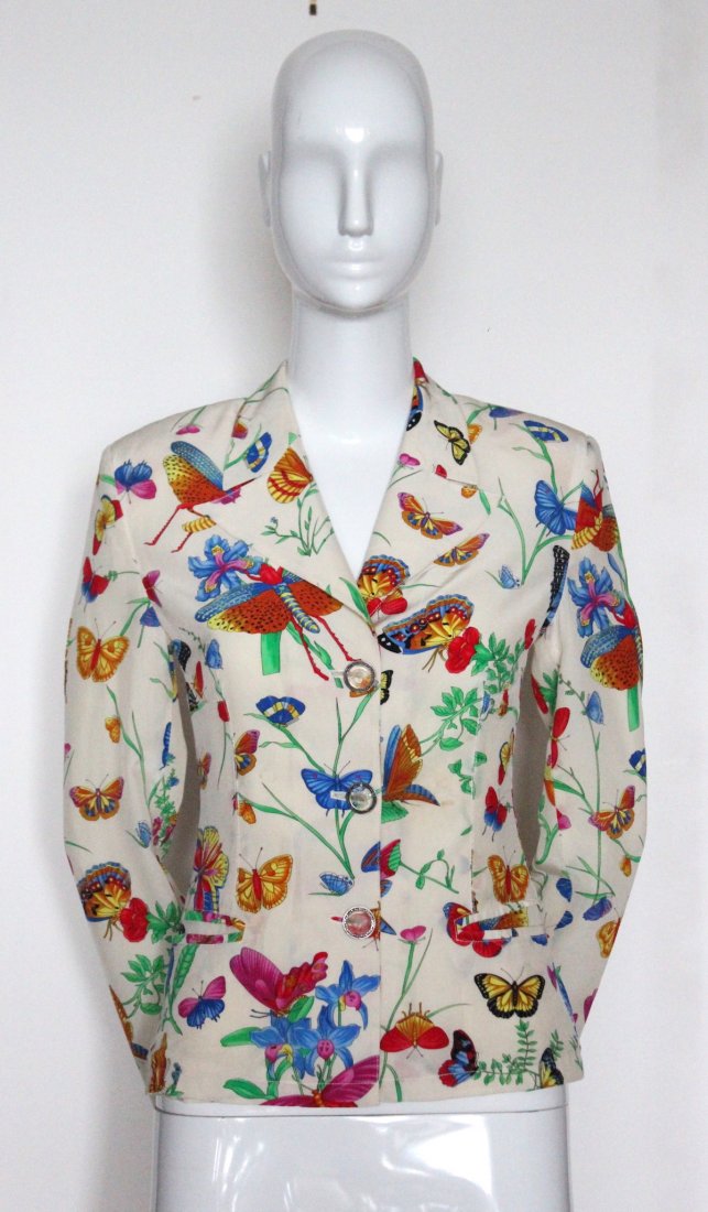 Gianni Versace Printed Silk Jacket, 1990's (1 of 3)