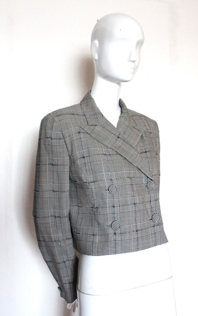 Important Gianni Versace Gray Plaid Jacket,S/S 1994 (1 of 3)